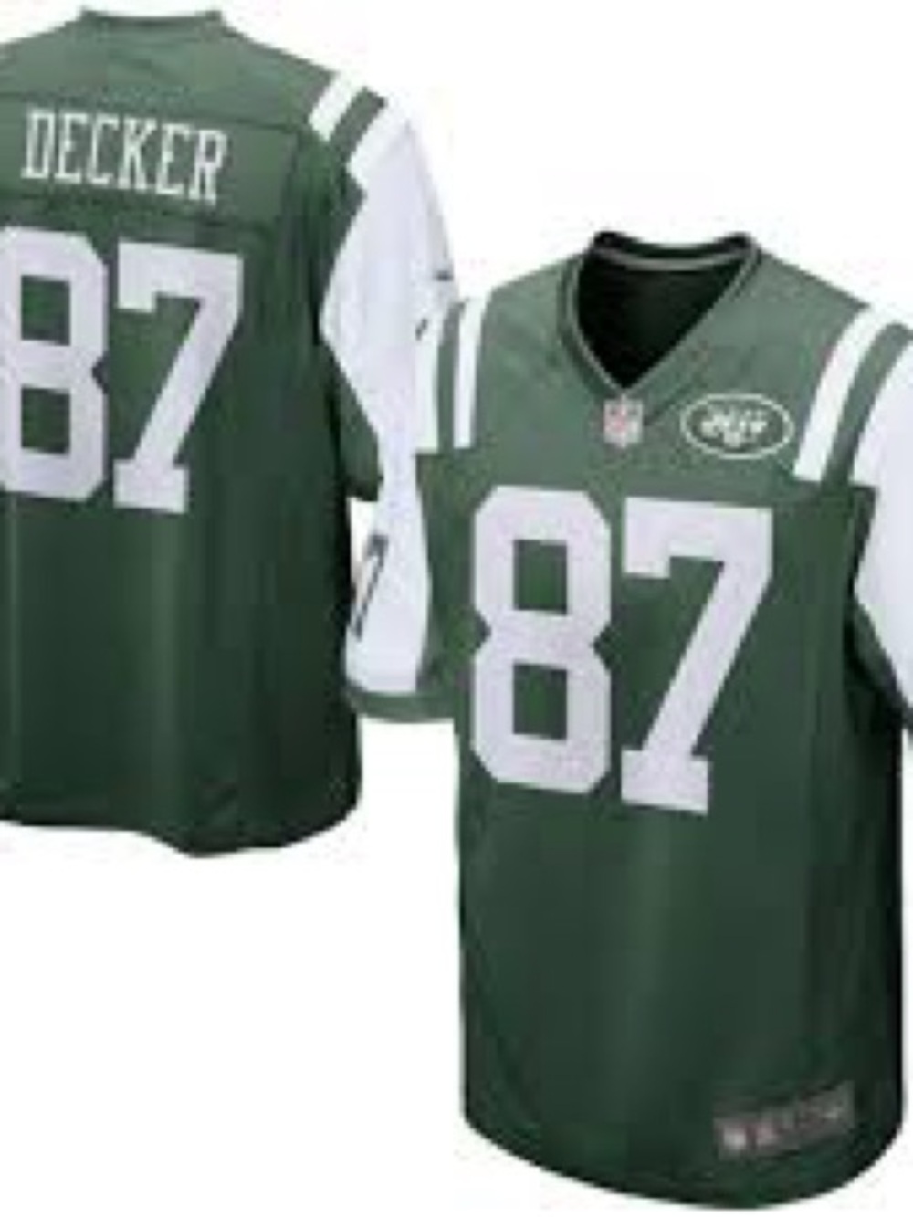 NFL Green and White #87 Decker Football Jersey